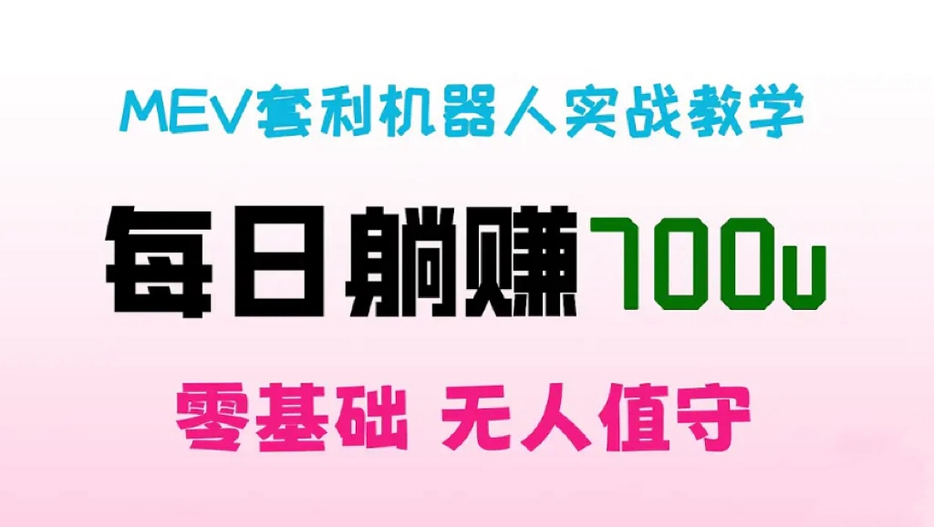 王炸暴利套利机器人全自动挂机 稳定日入700美金$项目BSC链无风险套利 机器人自动夹取无人值守-朝晞小屋