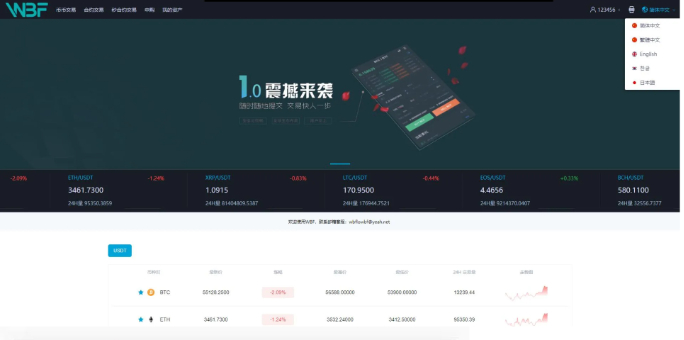 WBF多语言交易所全功能源码 | 支持申购、平台币、币币、杠杆与合约 | 含VUE工程源码与安装教程-朝晞小屋