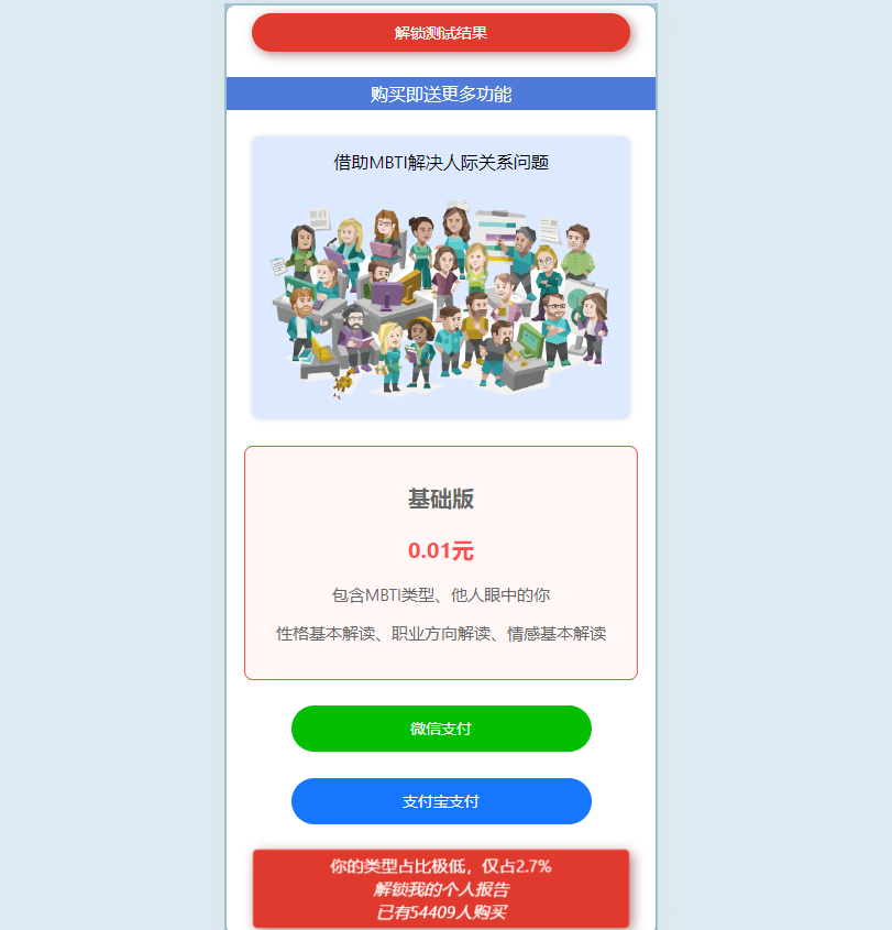 图片[3]-【运营级】MBTI十六型人格职业性格测试源码完整版-朝晞小屋