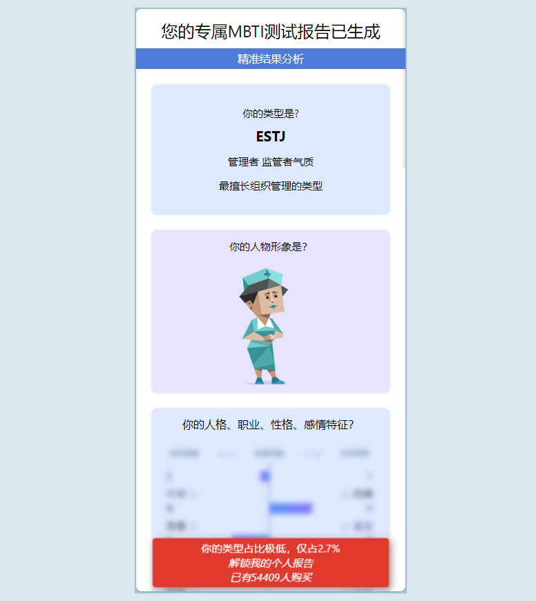 图片[4]-【运营级】MBTI十六型人格职业性格测试源码完整版-朝晞小屋